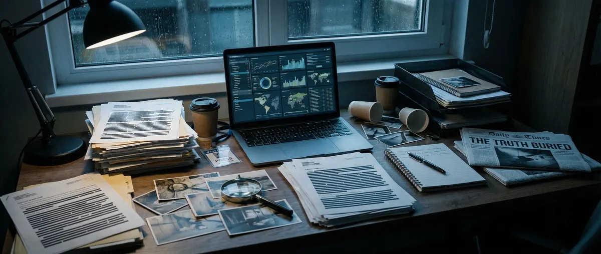 黑料不打 - 调查记者工作台场景